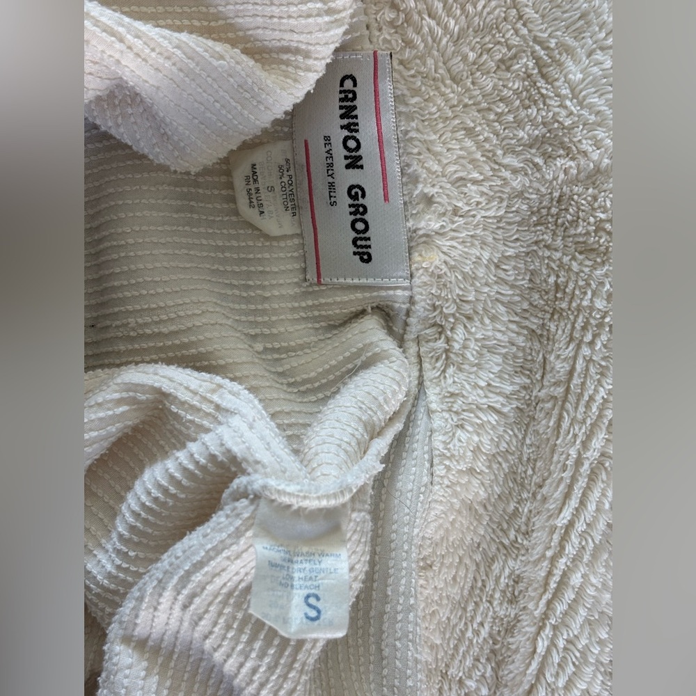 RARE Canyon Group "Breakfast is Served" Chenille Robe - Size S - The Nanny Core - Picture 6 of 11